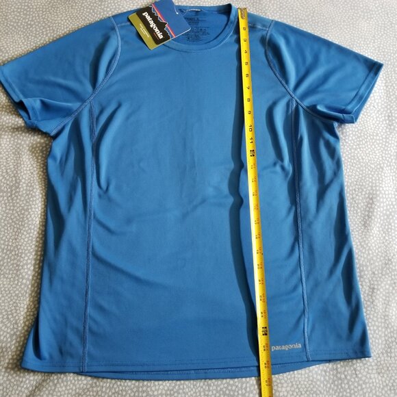 Patagonia Women’s Short Sleeve Crew Neck Fore Runner Shirt Blue - Picture 13 of 14